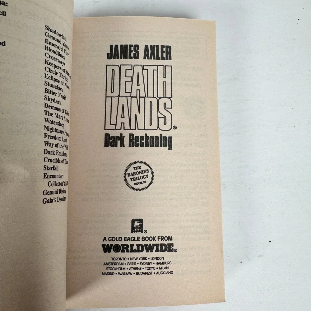 Dark Reckoning James Axler 2000 First Edition Deathlands Gold‎ Eagle